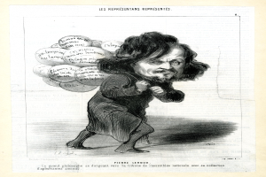 Ein Mann mit langen Haaren und Bart, der einen Anzug trägt und eine Handvoll Ballons sowie ein Blatt Papier hält und entschlossen aussieht.