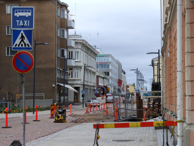 Bauarbeiten an der Elsa-Bränström-Straße in Huttrop